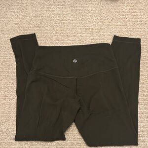 lululemon athletica Black Leggings - Olive Green